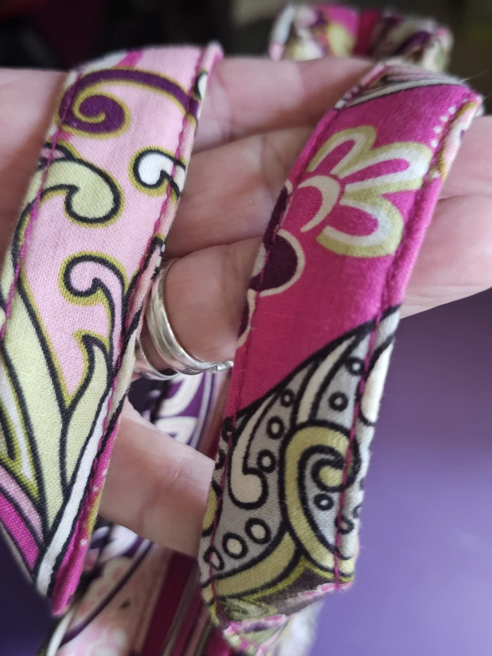 Vera Bradley Pink Paisley Quilted Tote